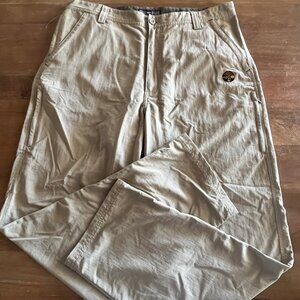 NEW REI Mens 36x32 Nylon Pants‎ Sun Protection/Moisture Wicking Tan Khaki